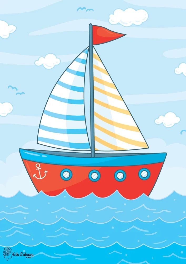 Dekoracje do druku: łódki, koła ratunkowe (10 szablonów)