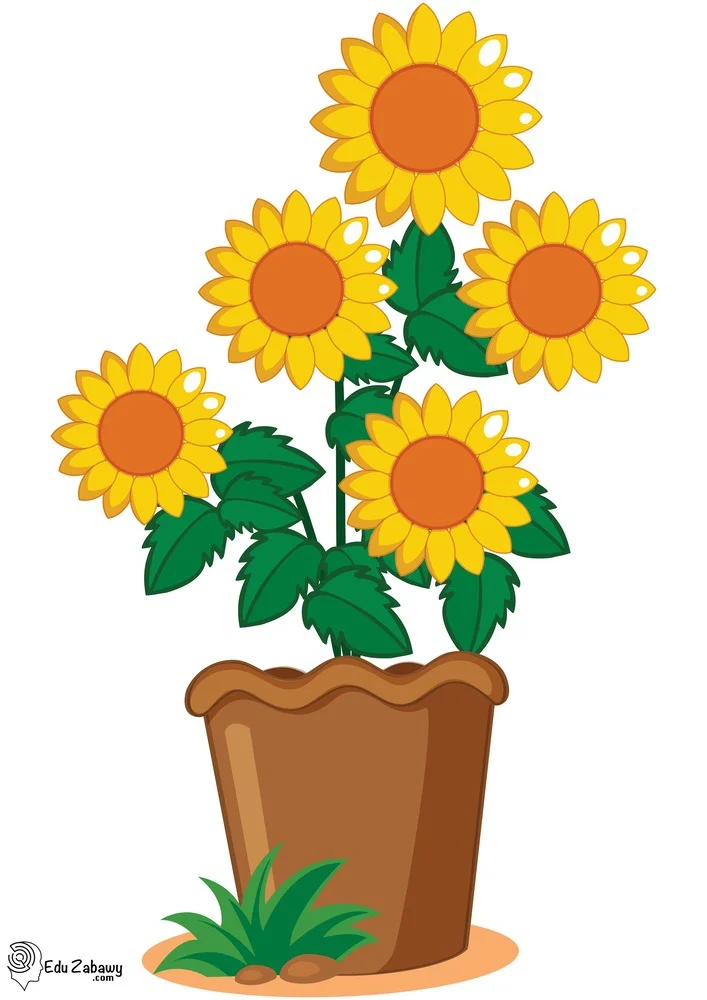 Dekoracje do druku: Słoneczniki (10 szablonów)