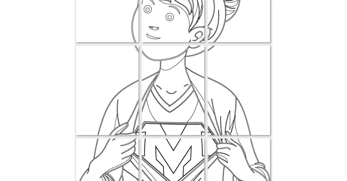 Kolorowanki XXL do druku – Super Mama (7 szablonów)