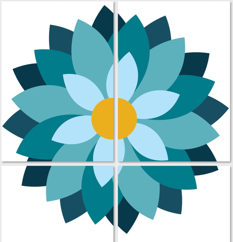 Dekoracje do druku – kwiaty XXL (10 szablonów)