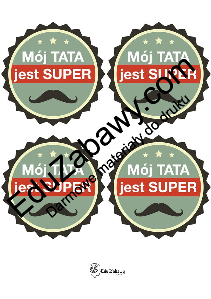 Odznaki Super Taty (5 szablonów)