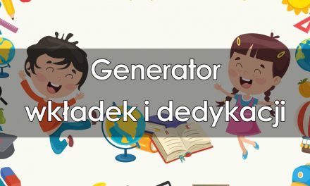 Generator wkładek i dedykacji do książek