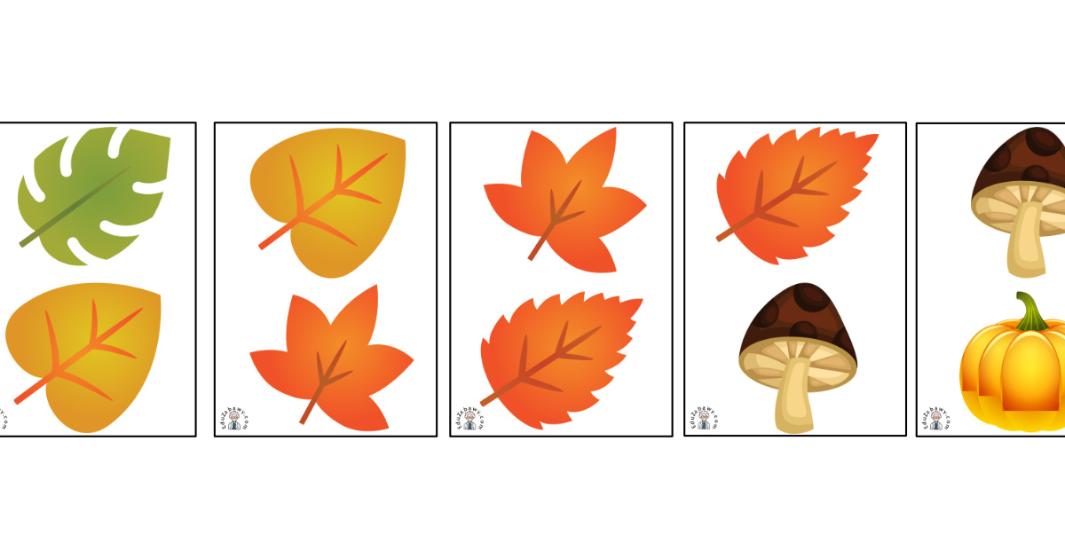 Karty pracy: Domino / Memory: Jesień