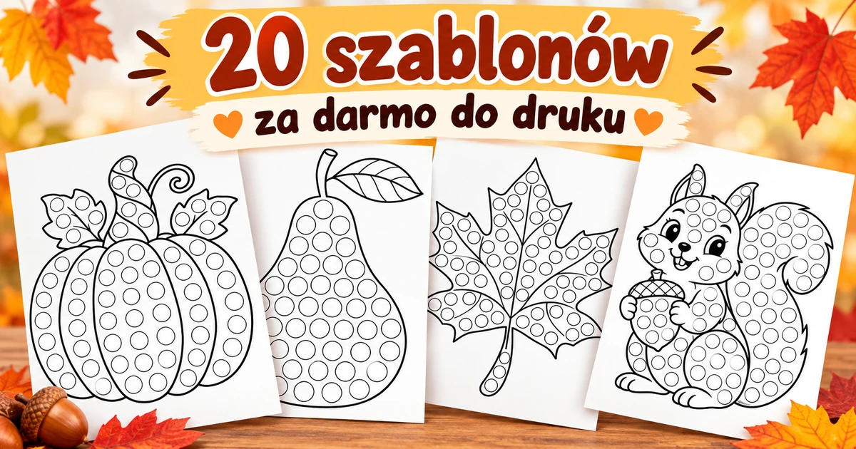 Karty pracy: Wyklejanki: Jesień