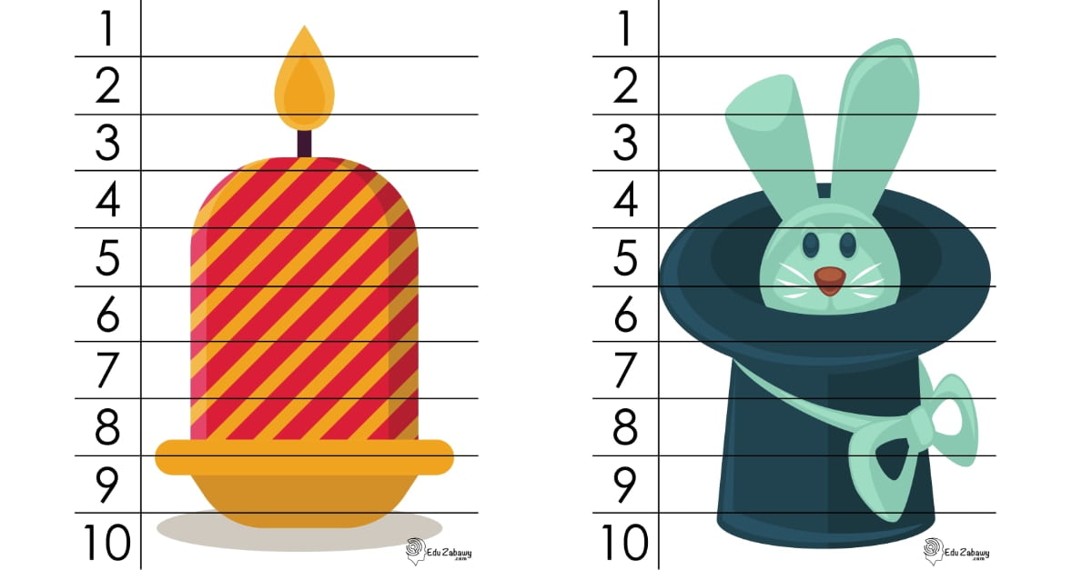 Karty pracy: Puzzle 10 elementów: Andrzejki