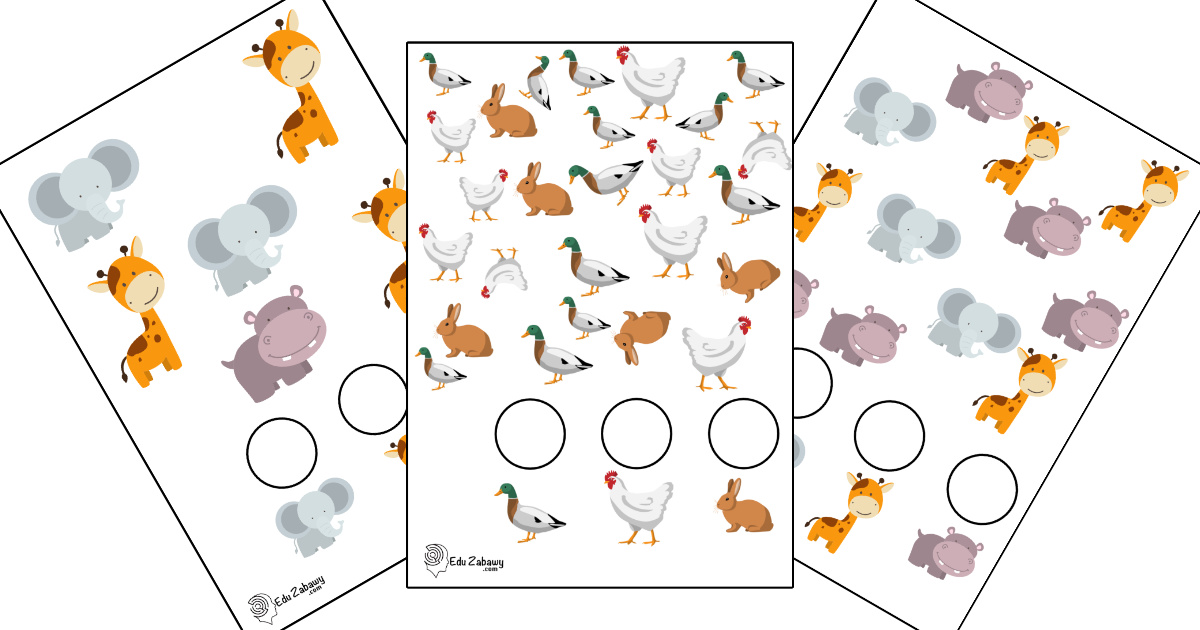 Karty pracy: Bystre oczko: Dzień Zwierząt