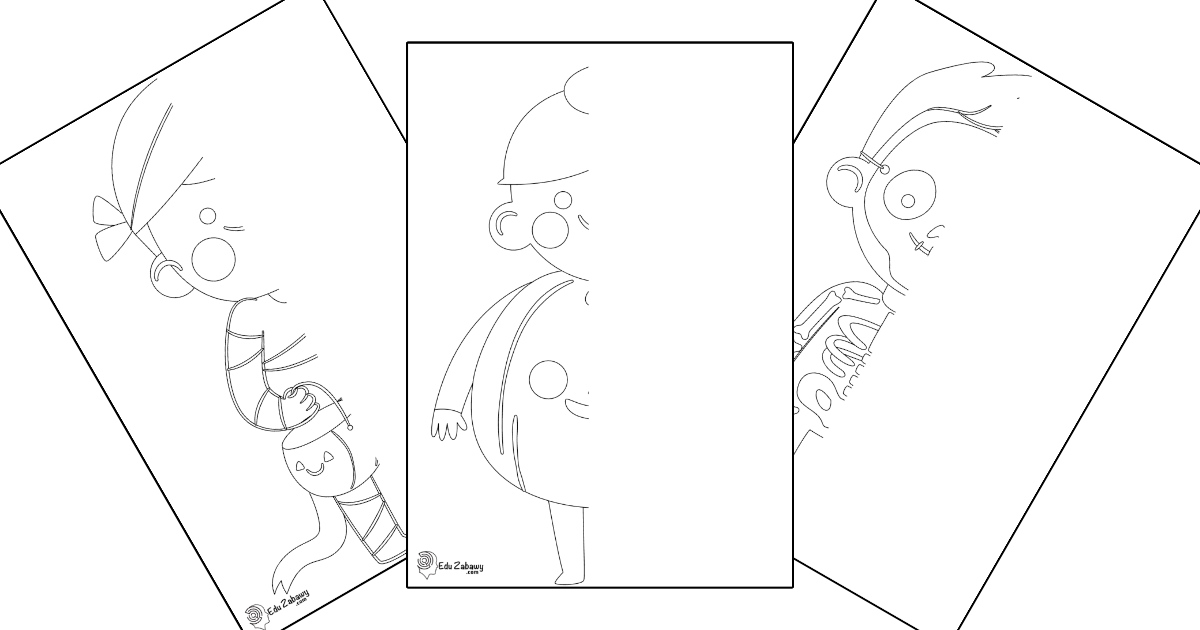 Karty pracy: Dokończ obrazek: Halloween