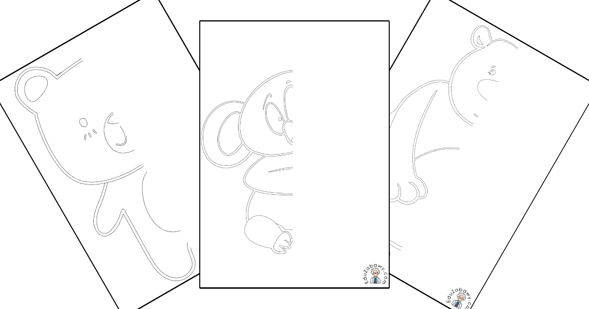 Karty pracy: Dokończ obrazek: Dzień Misia