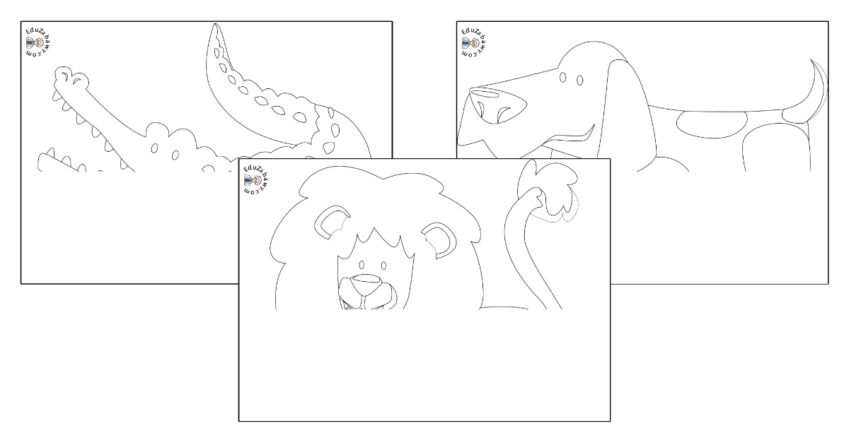 Karty pracy: Dokończ obrazek: Dzień Zwierząt