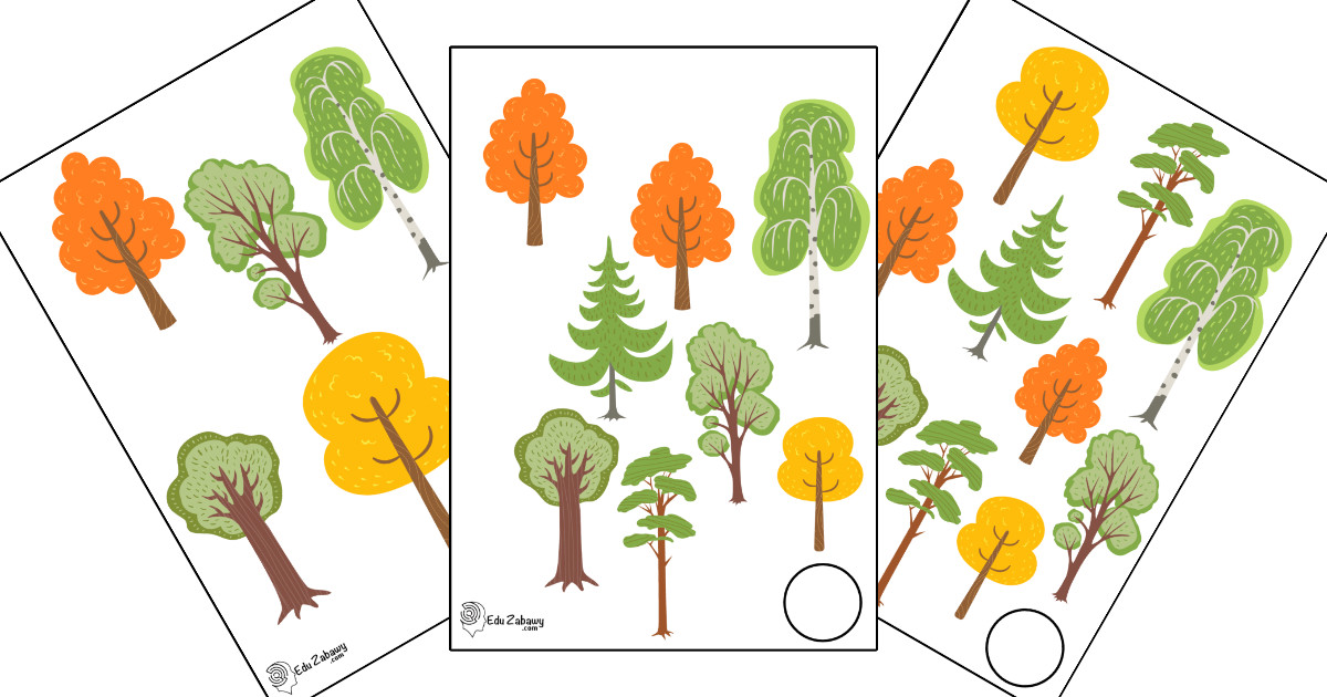 Karty pracy: Nauka liczenia: Dzień Drzewa