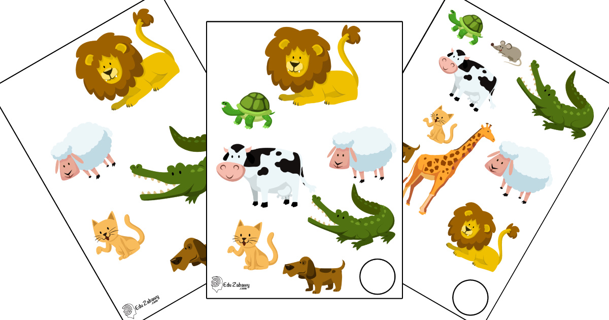 Karty pracy: Nauka liczenia: Dzień Zwierząt