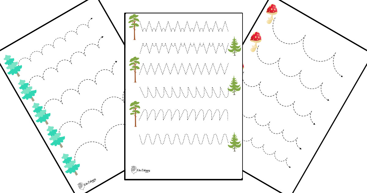 Karty pracy: Szlaczki: Dzień Drzewa