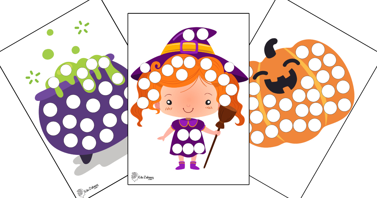 Karty pracy: Wypełnij kolorem: Halloween