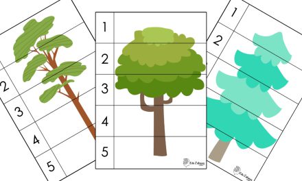 Karty pracy: Puzzle 5 elementów: Dzień Drzewa