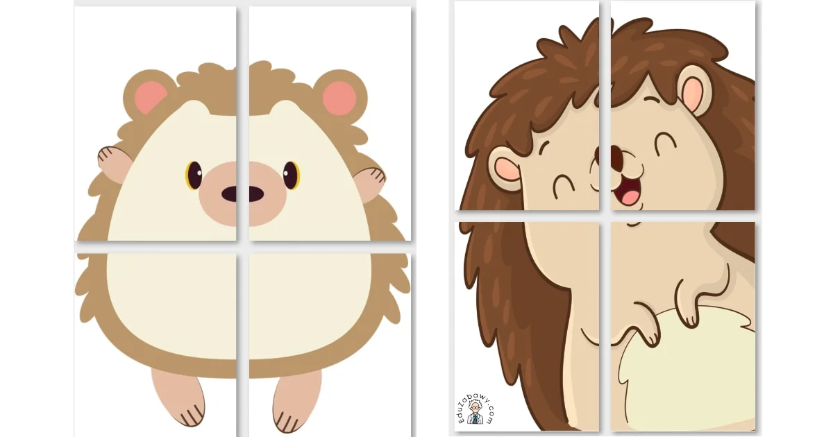 Dekoracje XXL do druku: Jeże (10 szablonów)