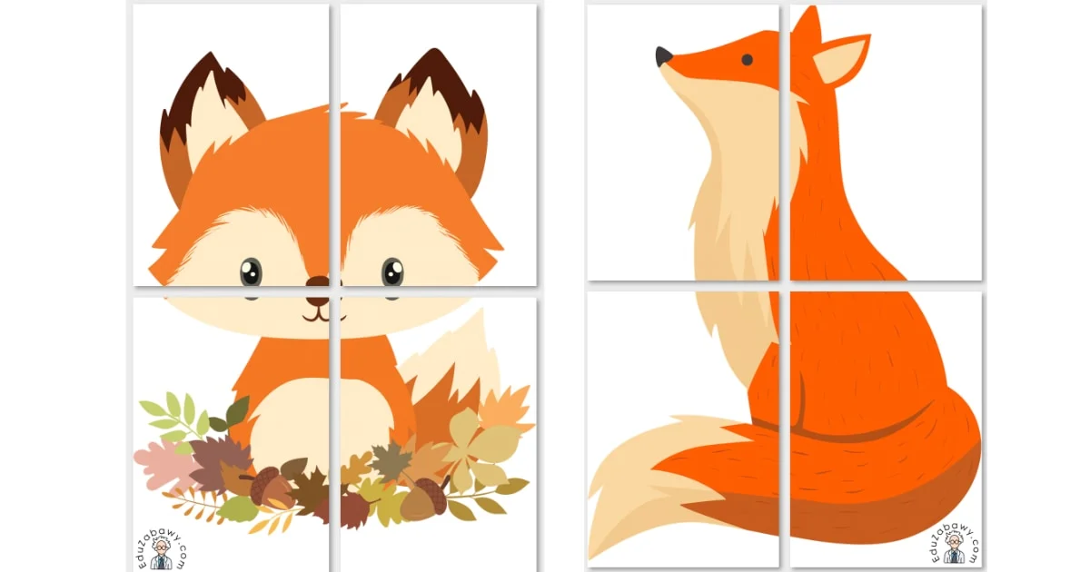 Dekoracje XXL do druku: Lisy (10 szablonów)