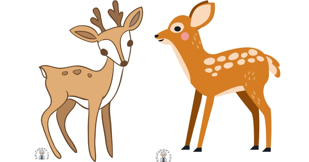 Dekoracje do druku: Sarny (8 szablonów)