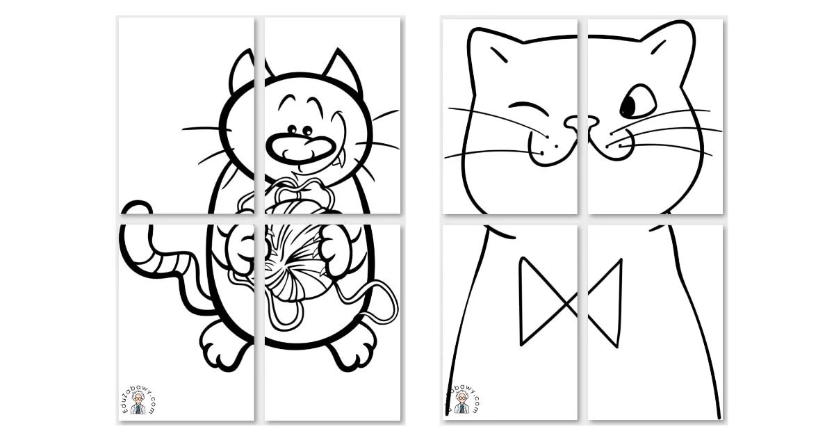Kolorowanki XXL do druku: Koty