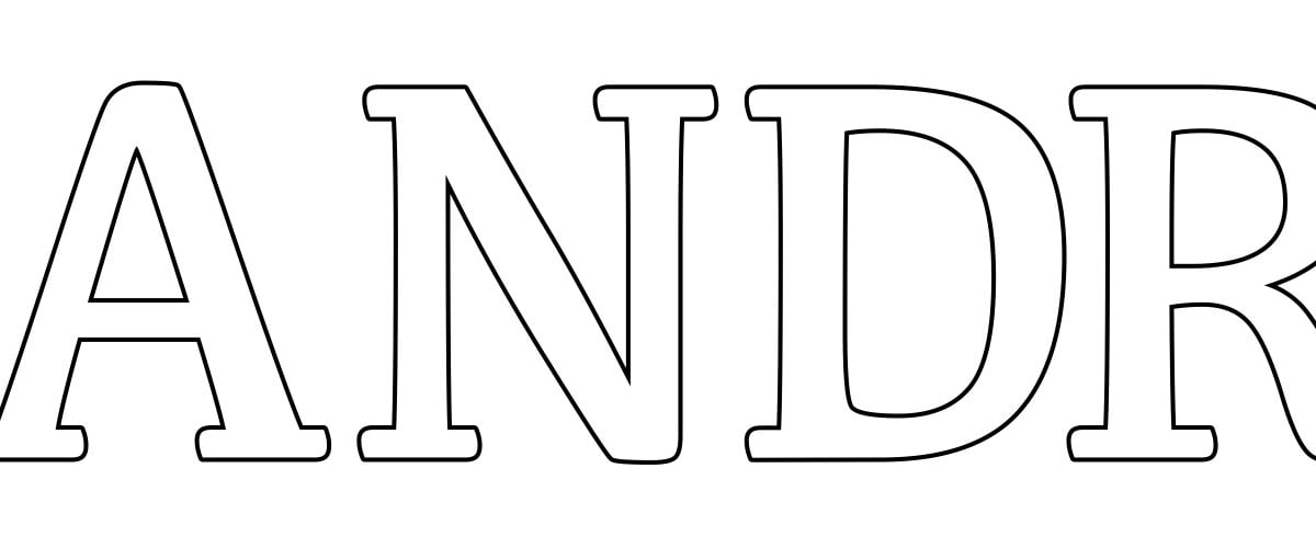 Napis do druku: Andrzejki – kontury