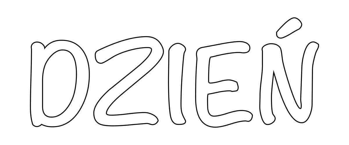 Napis do druku: Dzień Dziewczynek – kontur