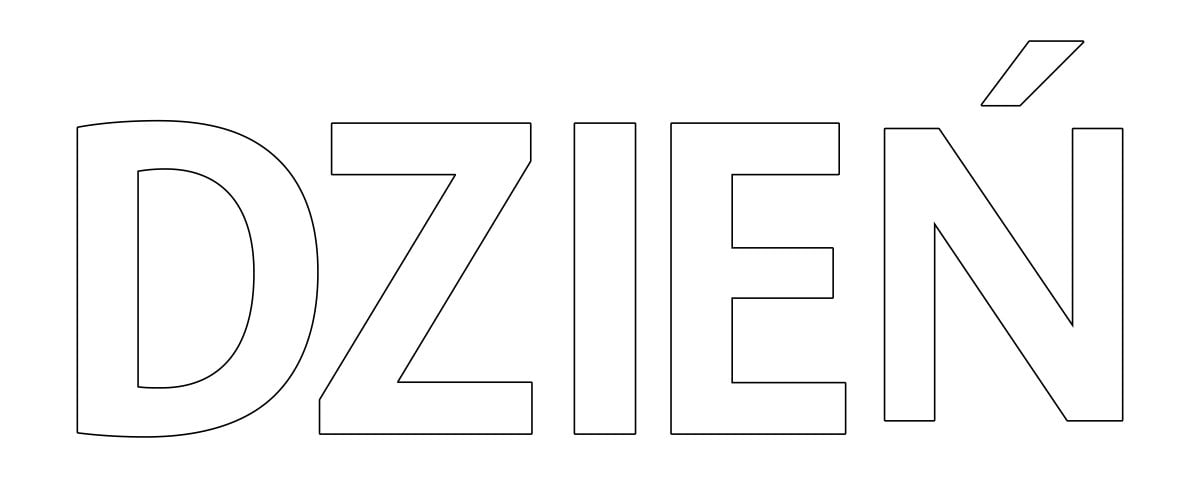 Napis do druku: Dzień Kredki – kontury