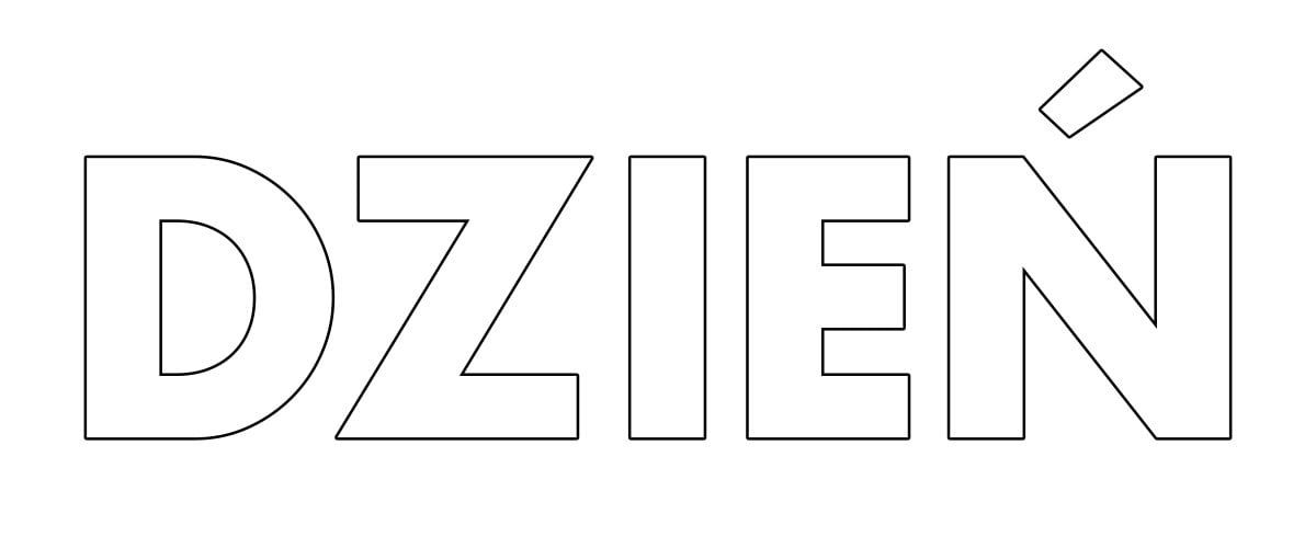 Napis do druku: Dzień Kundelka – kontury