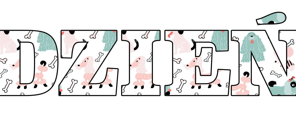 Napis do druku: Dzień Kundelka w pieski