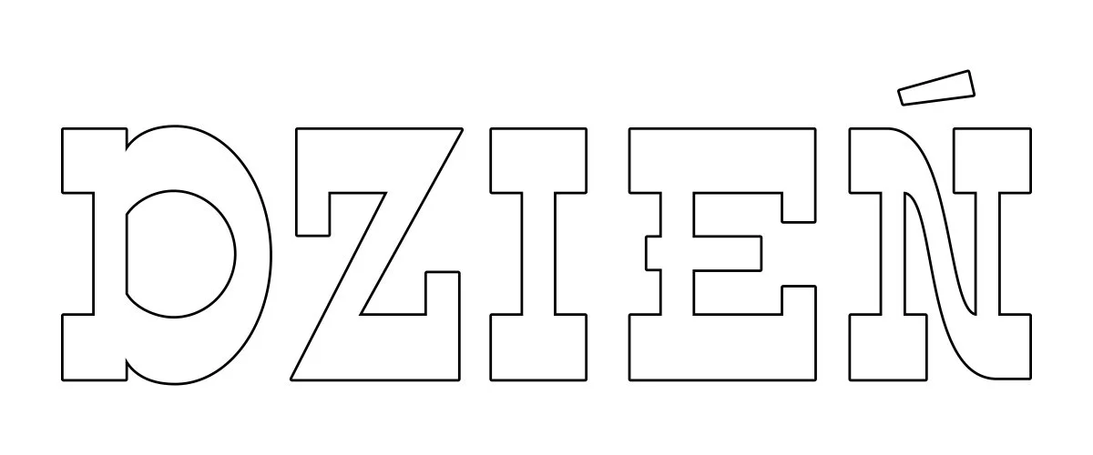 Napis do druku: Dzień Zwierząt – kontury