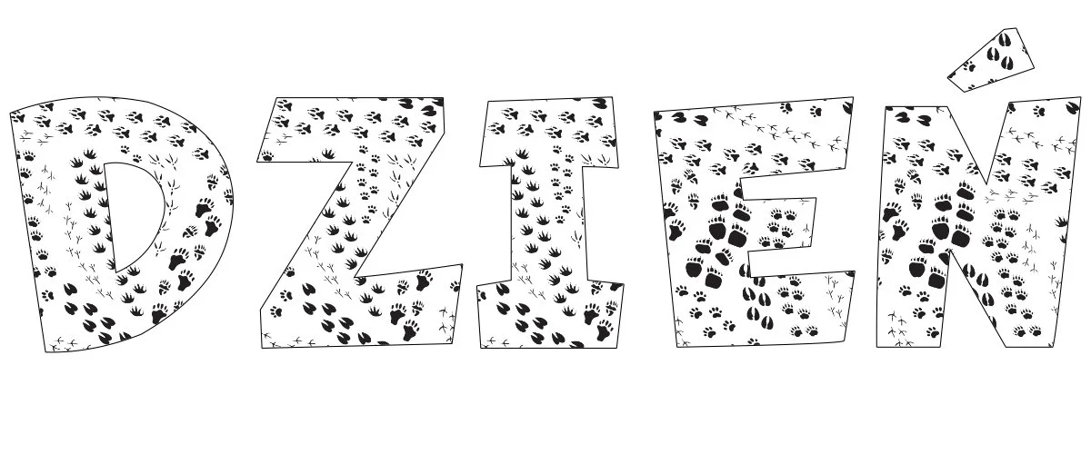 Napis do druku: Dzień Zwierząt w ślady