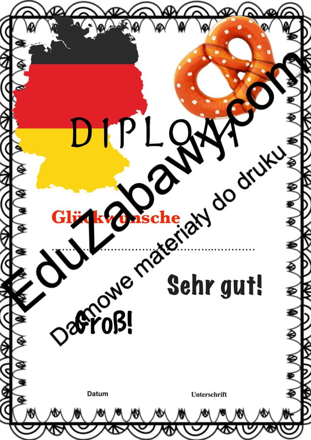 Dyplom za osiągnięcia z języka niemieckiego