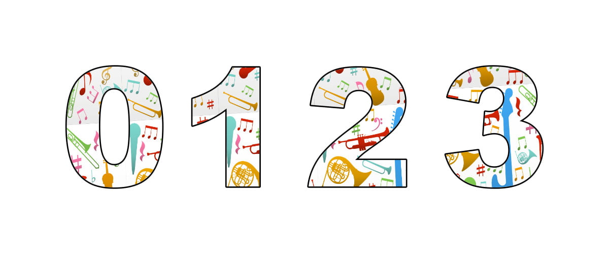 Instrumenty muzyczne: Cyfry