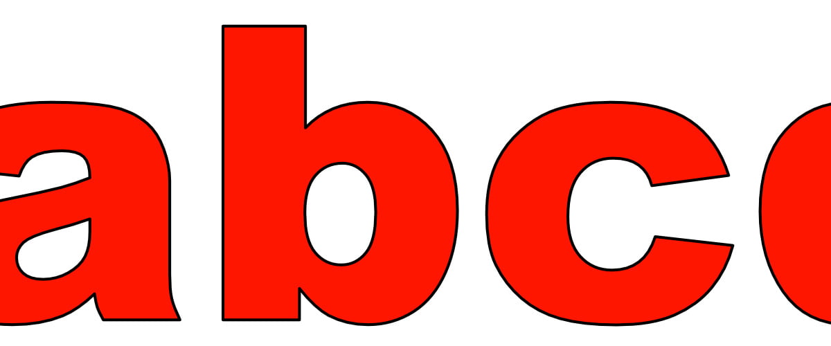 Czerwone litery małe