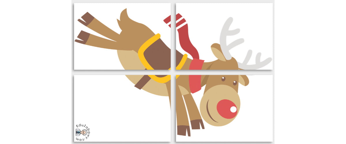 Dekoracje XXL do druku: Renifery