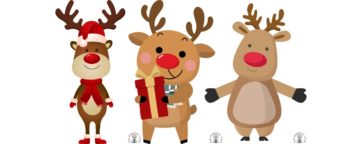 Dekoracje do druku: Renifery