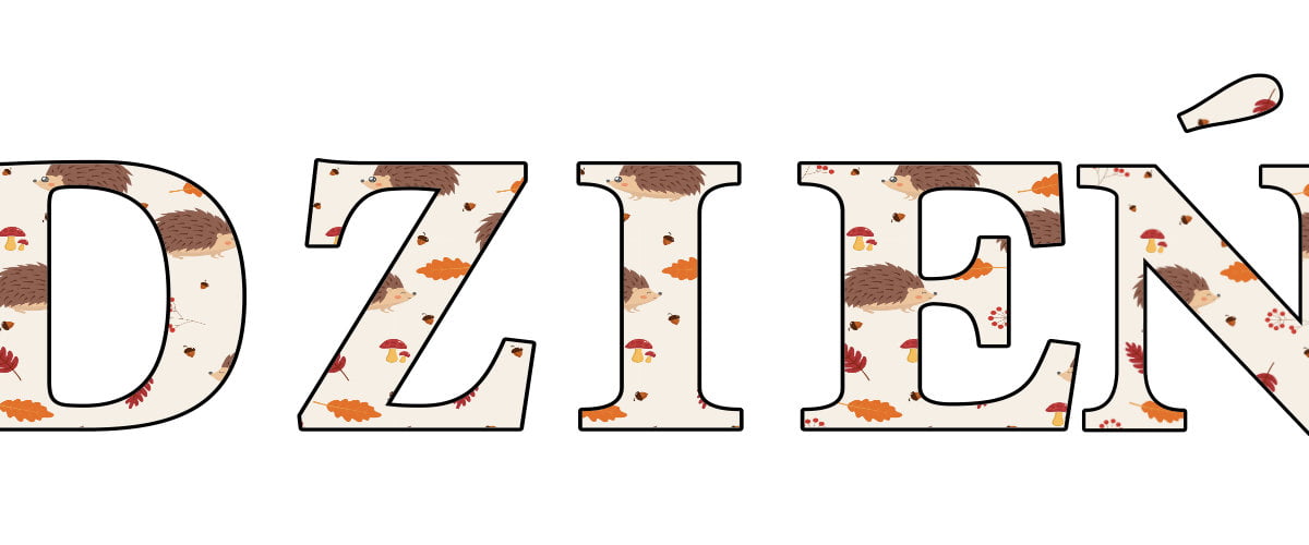 Napis do druku: Dzień Jeża w dary jesieni