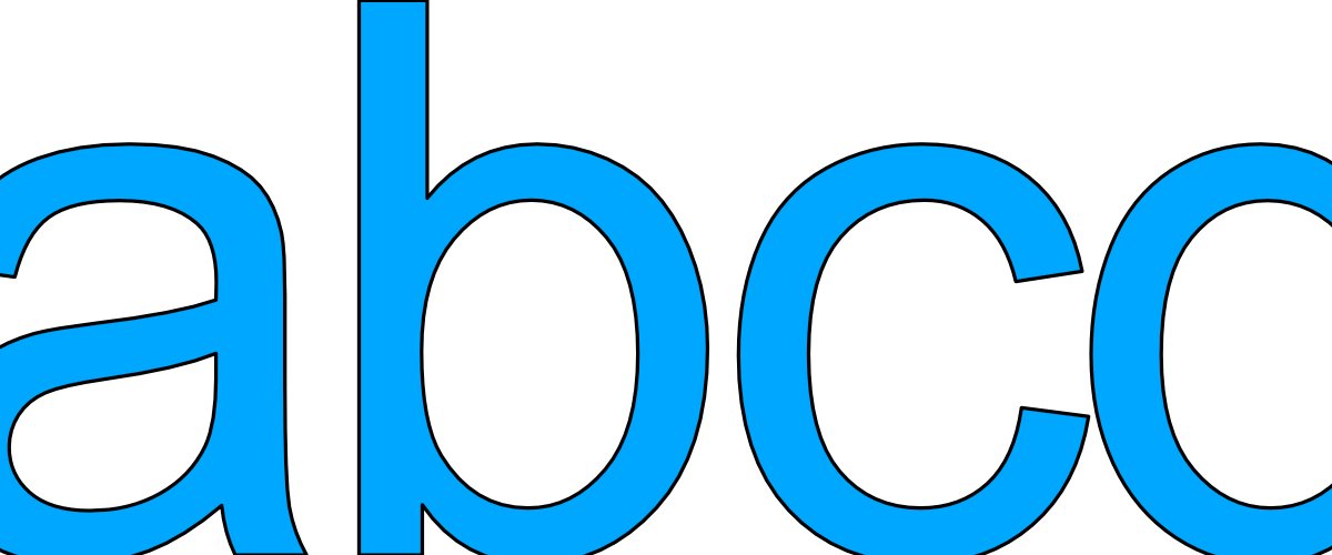 Niebieskie litery małe