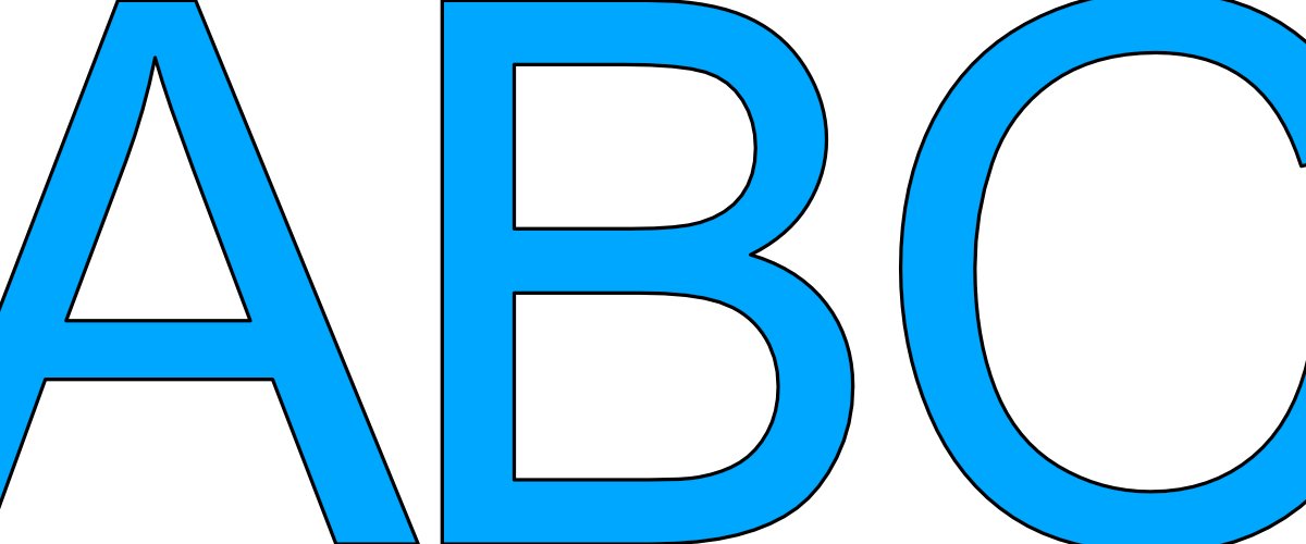 Niebieskie litery duże