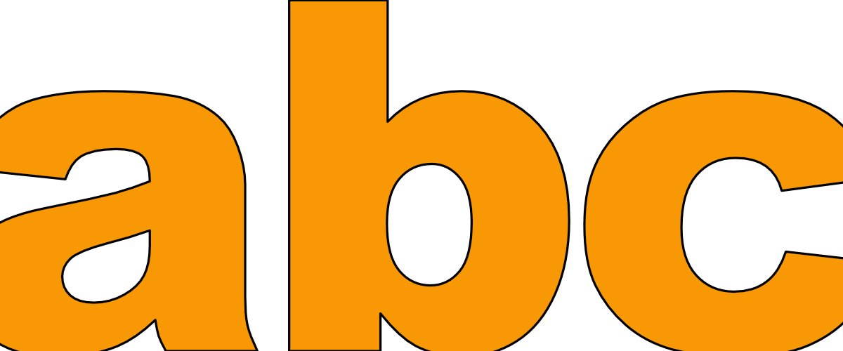 Pomarańczowe litery małe