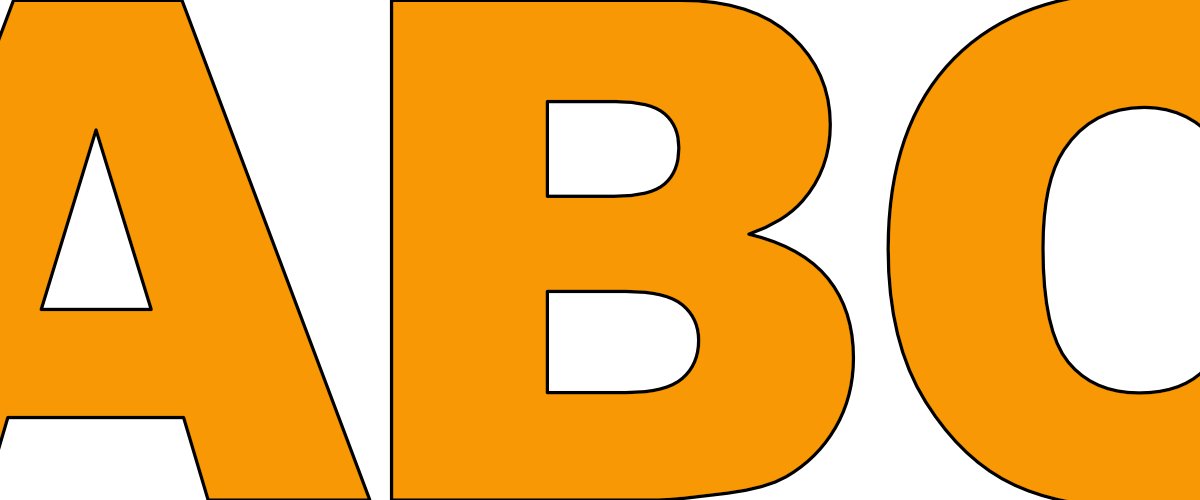 Pomarańczowe litery duże