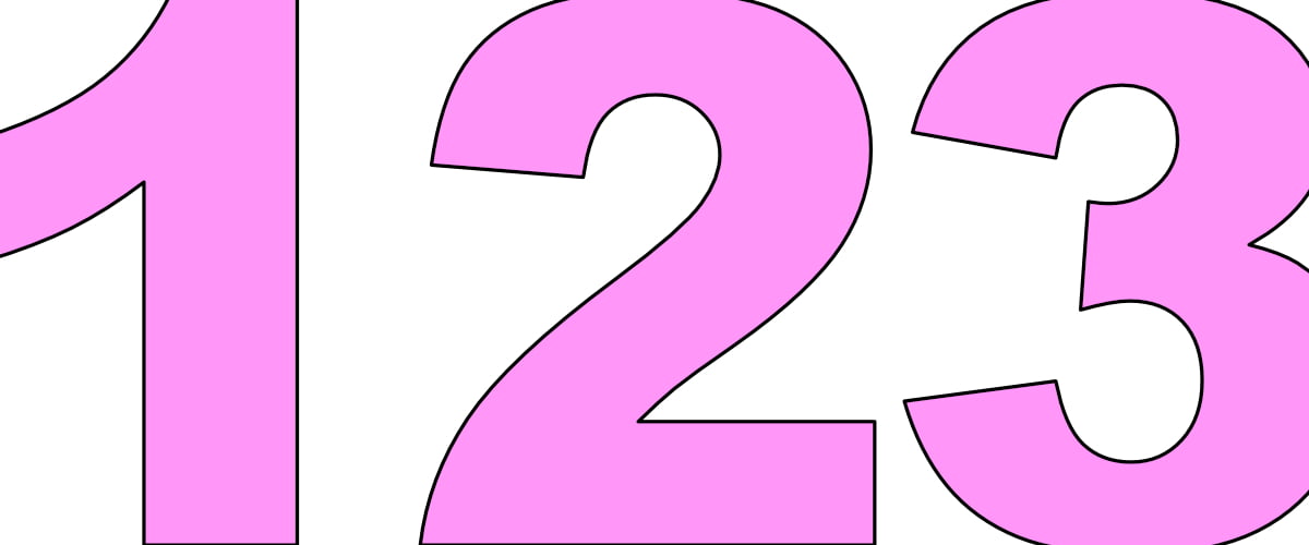 Różowe cyfry
