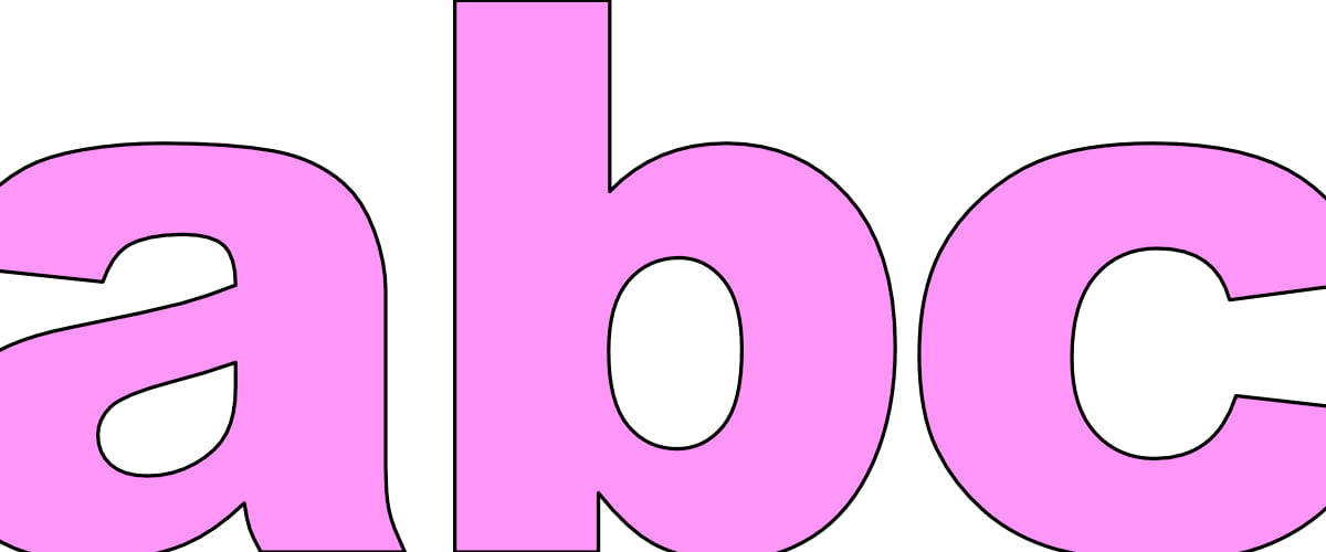 Różowe litery małe