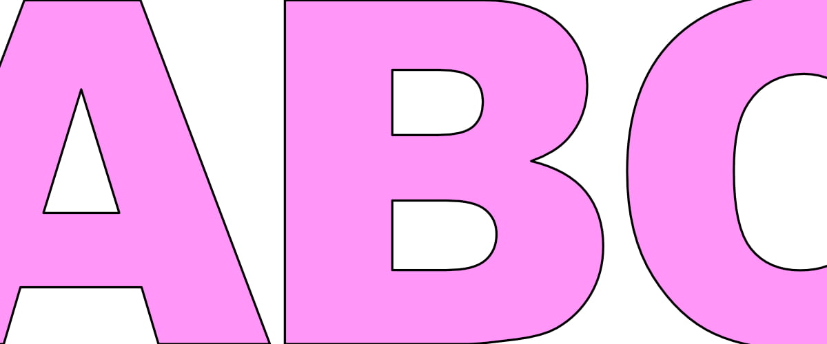 Różowe litery duże
