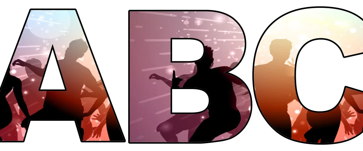 Taniec: litery duże