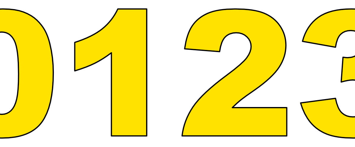 Żółte cyfry