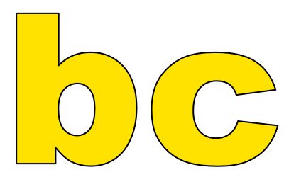 Żółte litery małe