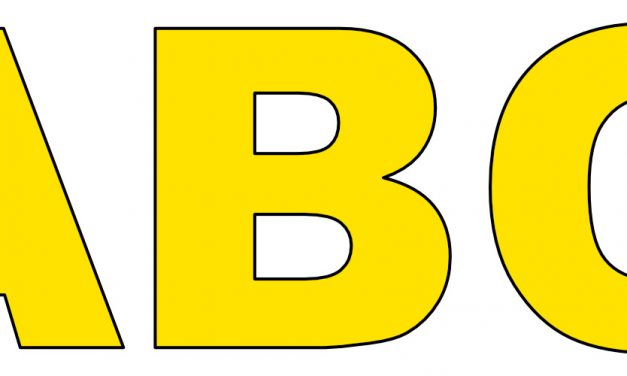 Żółte litery duże