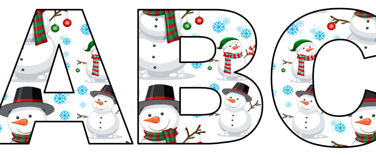 Bałwanki: litery duże