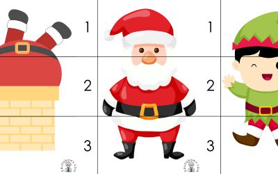 Karty pracy: Puzzle 3 elementy: Boże Narodzenie