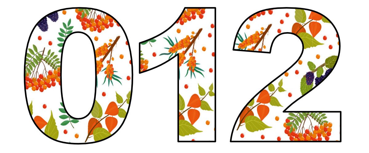 Jarzębina: Cyfry i znaki specjalne