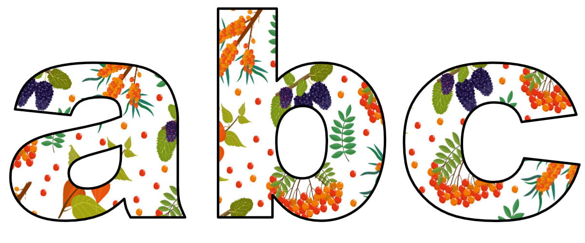 Jarzębina: litery małe